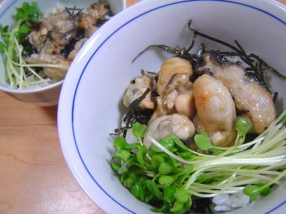 わがままカキバター丼