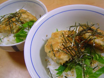 とりしそハンバーグ丼
